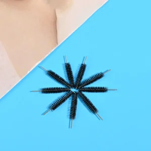 Cosmetic mascara brush heads with spiral bristles and twisted metal wire, suitable for eyelash mascara application, OEM manufacturing, bulk supply, and private label solutions for B2B beauty brands.