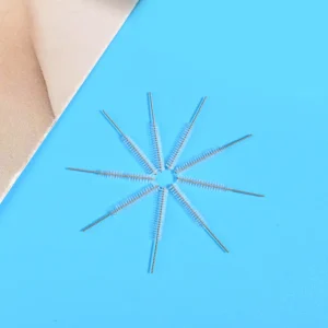 Cosmetic mascara brush heads with spiral bristles and twisted metal wire, suitable for eyelash mascara application, OEM manufacturing, bulk supply, and private label solutions for B2B beauty brands.