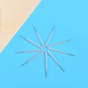 Cosmetic mascara brush heads with spiral bristles and twisted metal wire, suitable for eyelash mascara application, OEM manufacturing, bulk supply, and private label solutions for B2B beauty brands.