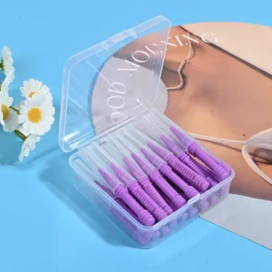 Purple Interdental Brushes Effective Plaque Removal