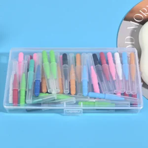 I-type interdental brushes bulk set in storage box for B2B wholesale dental supply