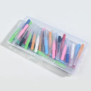I-type interdental brushes bulk set in storage box for B2B wholesale dental supply
