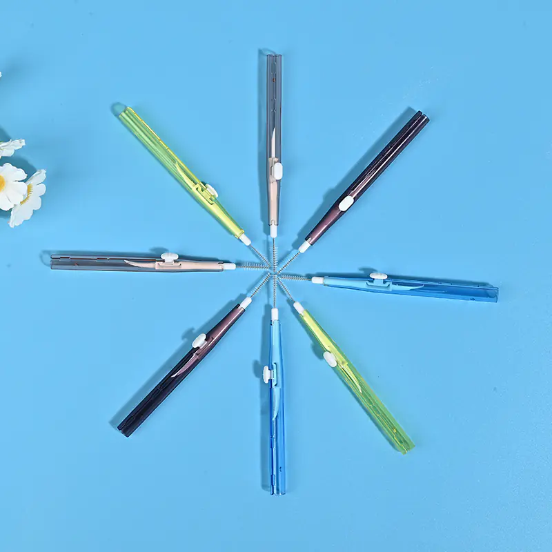 Push-pull type interdental brushes for B2B wholesale dental oral care supply