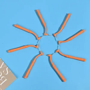 L-Type Interdental Brush Set | Portable Orange Brushes in Travel Case for Deep Teeth Cleaning