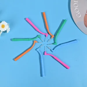 L-Type Interdental Brush Kit Complete Color-Coded Set in Clear Travel Case