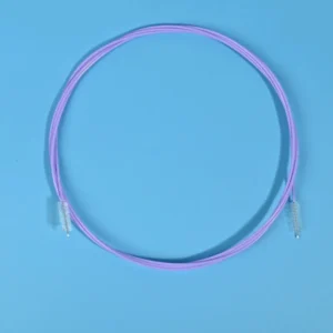 Double-ended medical device cleaning brush with flexible long cable and nylon bristles, designed for cleaning endoscopes, catheters, and narrow medical tubes, ideal for OEM and B2B bulk supply.