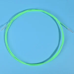 Double-ended medical device cleaning brush with flexible long cable and nylon bristles, designed for cleaning endoscopes, catheters, and narrow medical tubes, ideal for OEM and B2B bulk supply.