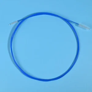 Double-ended medical device cleaning brush with flexible long cable and nylon bristles, designed for cleaning endoscopes, catheters, and narrow medical tubes, ideal for OEM and B2B bulk supply.