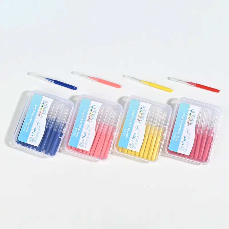 multi-color i-type interdental brushes full set with assorted iso sizes