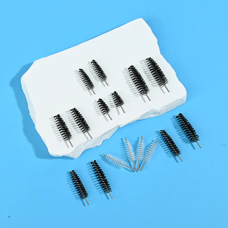 assorted black white nylon mascara & eyebrow brush heads multi specifications for cosmetic wholesale OEM